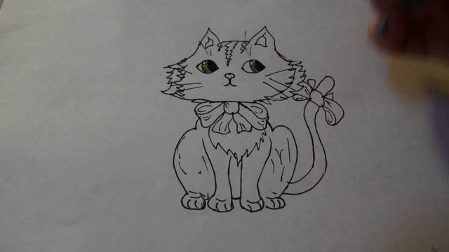 Как быстро нарисовать кота смотреть онлайн