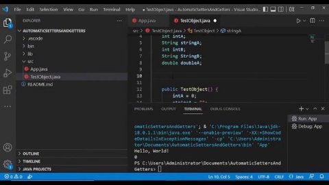 Automatically Generating Setters and Getters in Visual Studio Code (Java and Other Languages)