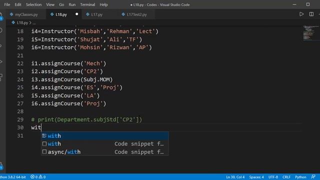 Lesson-18 | Multiple Classes Demo (CSV Files) | [OOP in Python]