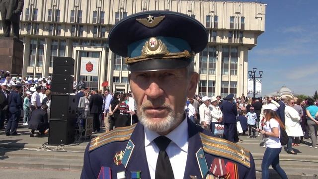 9 мая. Тула. Военный парад. Обращение ветерана ЛВ ГАГАРИНОВА А.А. к однополчанам. 1080.mp4