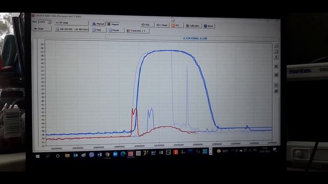Как выглядит АЧХ ФМ планки:  проверка фильтров и дискриминаторов 107 Мгц