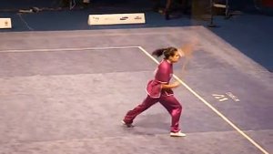 Всемирные игры боевых искусств. Ушу Таолу / Wushu Taolu. Qiang Shu. Women. Canada. Jeneva Beairsto