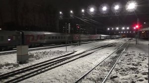 Электровоз ЭП2К-392 (ТЧЭ-6) со скорым поездом "Славянский экспресс" №008Б Брест - Москва.