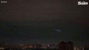 Кадры ночной атаки "Гераней" на Киев.