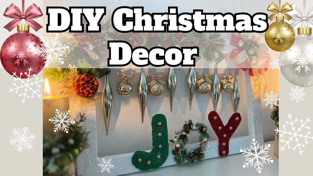 Make your own DIY Christmas Decoration "JOY" | Christmas decor in a frame