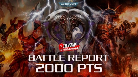 Chaos Space Marines vs Craftworlds // Live! Battlereport 2000 pts // Настольный Warhammer 40000