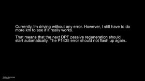 Nissan Qashqai J10 2.0 dCI DPF regeneration problem. The P1435 error,  P1436 and MIL