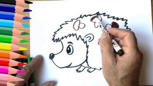 How to draw a Hedgehog for kids | Hedgehog Drawing Lesson