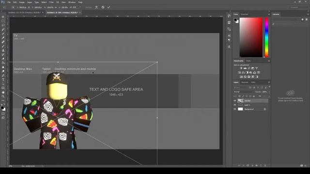 Making A Youtube Banner (Roblox Speedart)