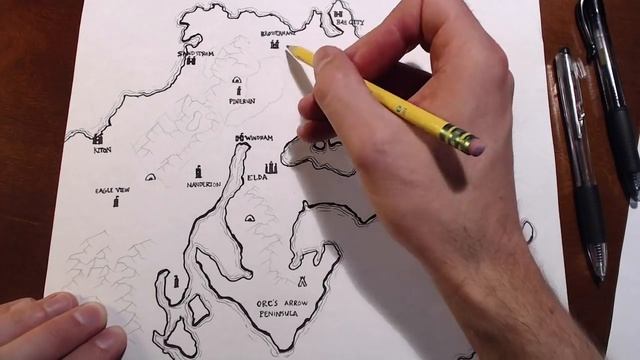 Drawing a D&D World Map - From Start to Finish смотреть онлайн