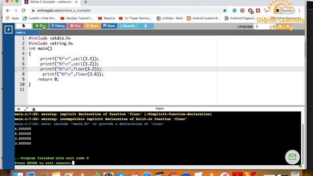 43 C Math Functions | Online Training Download app from below link