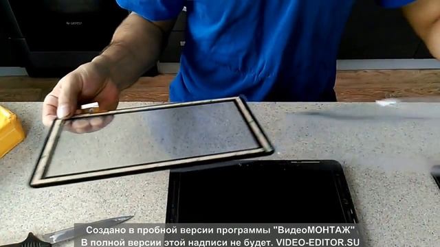 ремонт разбитого планшета меняем сенсор дома смотреть онлайн