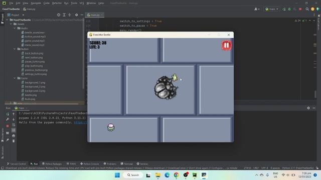 Simple Games with Python | Game 1: Feed the Beetle смотреть онлайн