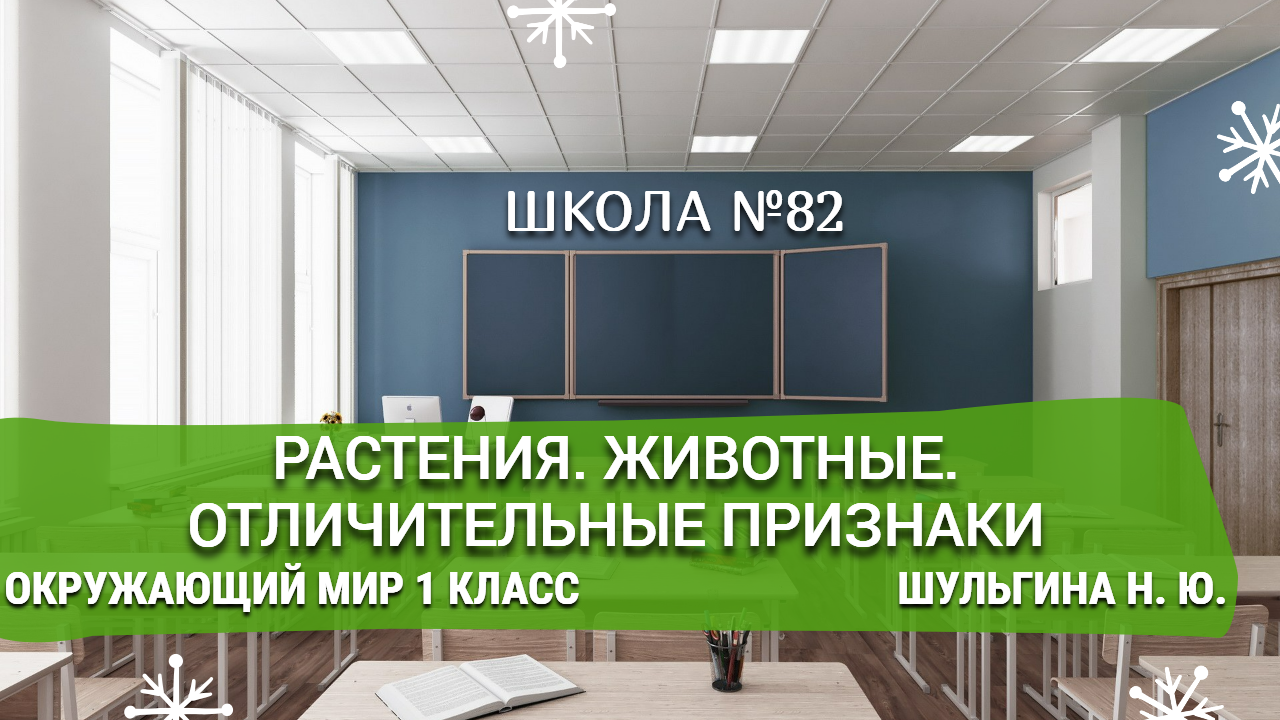 Растения. Животные. Отличительные признаки. Окружающий мир 1 класс. Шульгина Н. Ю.