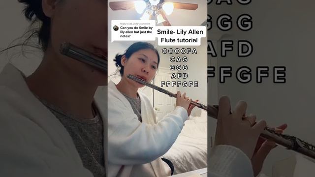 Smile - Lily Allen (Flute tutorial + notes sheet music) смотреть онлайн