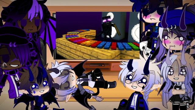 Reaction of Minecraft Characters to ENDERMAN RAP BY DAN BULL - Gacha Club смотреть онлайн
