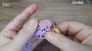 How to make an incredibly beautiful row of crochet flowers? watch step by step explanation