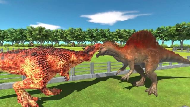 FIRE T-REX A TRIP TO JURASSIC PARK - Animal Revolt Battle Simulator смотреть онлайн