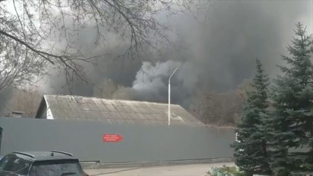 Пожар в здании ростовского Пограничного управления ФСБ