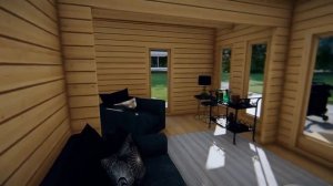 Мини брус (65мм) дачный домик 3х6 - 18m2