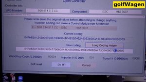 VW Golf 7 Auto Hold EPB settings on infotainment