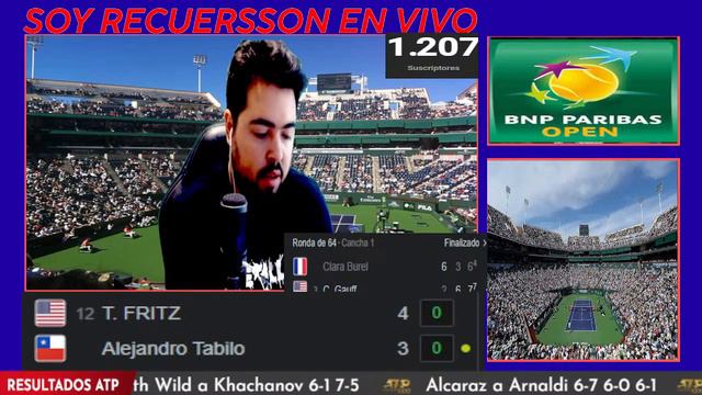 Alejandro Tabilo vs Taylor Fritz: Reaccionando en vivo ATP Masters 1000 de Indian Wells смотреть онлайн