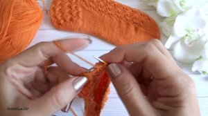 Носки ажурные спицами "Апельсинка". Подробный мастер-класс  #socks #crochet