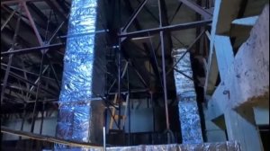 Монтаж системы дымоудаления.