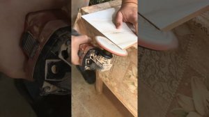 Запил керамической плитки под 45 градусов в ручную??