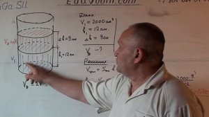 Стереометрия. ЕГЭ. В цилиндрический сосуд налили 2000cм3 воды. Уровень жидкости оказался