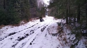 Снегоход Ларвен преодоление препятствии