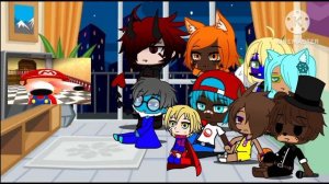 OCs react to Mario Reacts to Spooky Memes but dies halfway through + Mario Plays FNAF (Ft. Freddy)