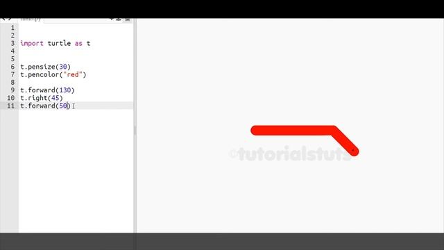 Drawing Alphabet Letter A using Python Turtle | Tutorials Tuts