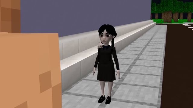 WEDNESDAY VE ALİ SINIFTA KALDI, BALDİYİ DÖVDÜ! ? - Minecraft смотреть онлайн