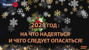 2021 год：НА ЧТО НАДЕЯТЬСЯ, И ЧЕГО СЛЕДУЕТ ОПАСАТЬСЯ || Родина НВ