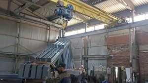 Ферма металлическая 12м двухскатная, ферма по типу молодечно из профильной трубы.
