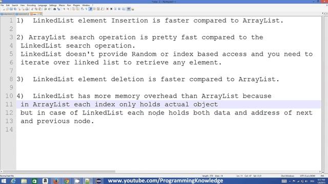 Java Tutorial For Beginners 33 - Difference between LinkedList vs ArrayList in Java смотреть онлайн