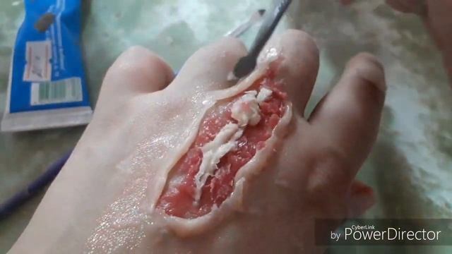 Туториал по созданию раны из гримерного воска/ tutorial смотреть онлайн