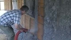 Монтаж эковаты влажным методом