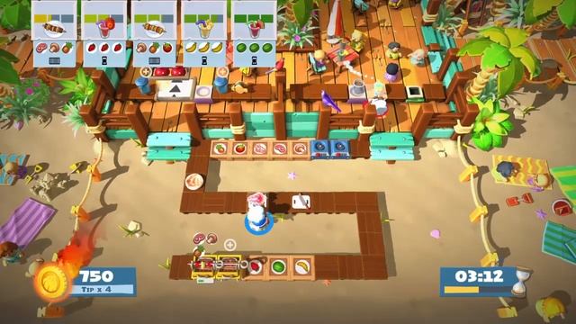 Overcooked 2 | Surf 'n' Turf: 3-4 -- 4 stars (2 co-op) смотреть онлайн