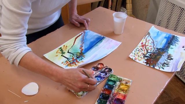 Мастер-класс "Осенний парк", педагог Ларинас Надежда Валерьевна смотреть онлайн