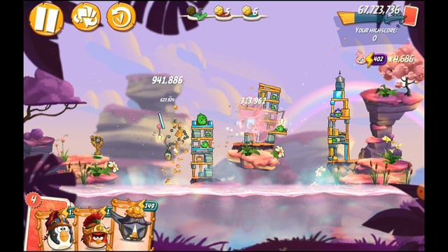 Angry Birds 2 AB2 Mighty Eagle Bootcamp (MEBC) - Season 25 Day 12 (Stella X3 + Hal) смотреть онлайн