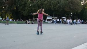 Катание на квадах (двухрядных роликах) в Парке Горького