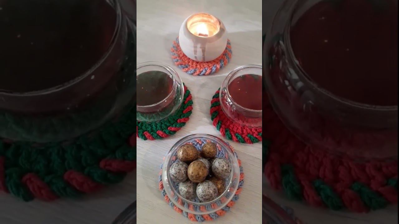 Подставки крючком #shorts Ссылка на МК в комментариях. смотреть онлайн