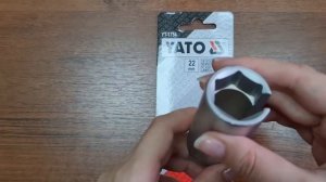 Ключ YATO 7/8" 22 мм для лямбда-зонда, CrV, YT-1754