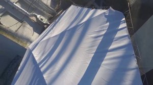 Тентовый навес из ПВХ, плотность 510 гр./метр( баннер), растяжка тросовая