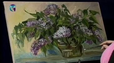 Уроки рисования (# 93) масляными красками. Рисуем сирень