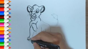 How to draw a simba | Как нарисовать симбу | Simba qanday chiziladi