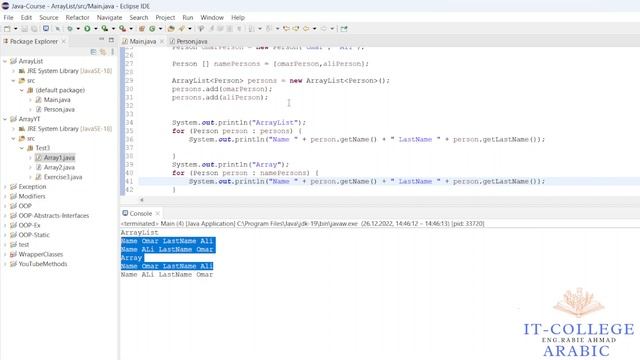 #50 ArrayList Vs Array - Java Arabic