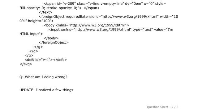 HTML : SVG foreignObject not showing on any browser, why? смотреть онлайн